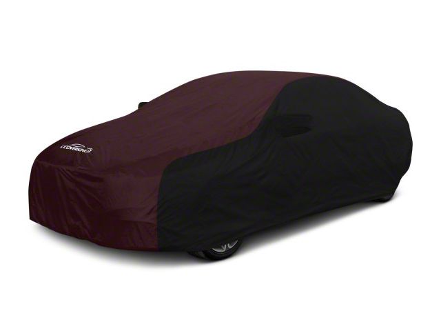 Coverking Stormproof Car Cover with Pocket for Rod-Style Roof Antenna; Black/Wine (08-10 Charger w/ Rear Spoiler)
