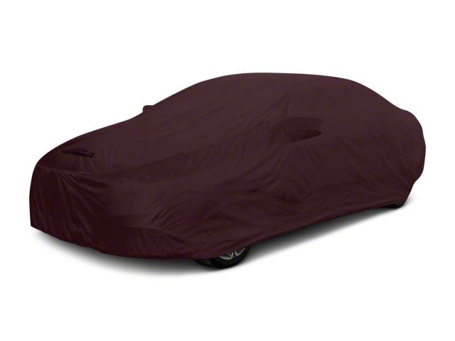 Coverking Stormproof Car Cover with Rear Roof Shark Fin Antenna Pocket; Wine (12-14 Charger)