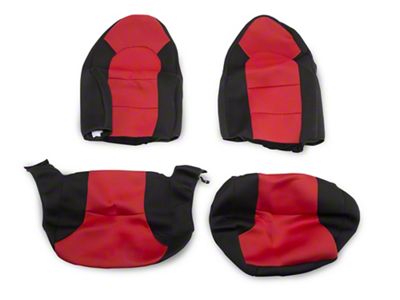 Coverking Neoprene Seat Covers; Red/Black (98-04 Corvette C5 Convertible)