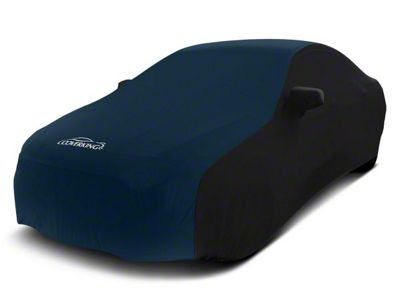 Coverking Satin Stretch Indoor Car Cover; Black/Dark Blue (1993 Mustang Cobra)