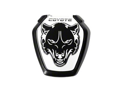 Coyote Badge Shop Dark Coyote Style Fender Badges; Black/White (24-25 Mustang GT, Dark Horse)