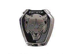 Coyote Badge Shop Dark Coyote Style Fender Badges; Chrome/Black (24-25 Mustang GT, Dark Horse)