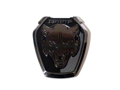 Coyote Badge Shop Dark Coyote Style Fender Badges; Gunmetal/Black (24-25 Mustang GT, Dark Horse)