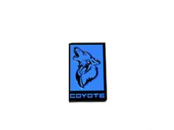 Coyote Badge Shop GT350 Style V3 Howling Coyote Badge; Black with Blue Fill (15-23 Mustang GT)
