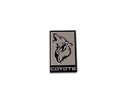 Coyote Badge Shop GT350 Style V3 Howling Coyote Badge; Black with Grey Fill (15-23 Mustang GT)