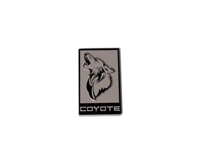 Coyote Badge Shop GT350 Style V3 Howling Coyote Badge; Black with Grey Fill (15-23 Mustang GT)