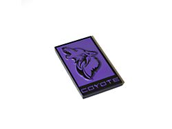 Coyote Badge Shop GT350 Style V3 Howling Coyote Badge; Black with Purple Fill (15-23 Mustang GT)