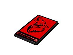 Coyote Badge Shop GT350 Style V3 Howling Coyote Badge; Black with Red Fill (15-23 Mustang GT)