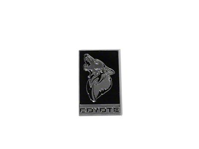 Coyote Badge Shop GT350 Style V3 Howling Coyote Badge; Chrome with Black Fill (15-23 Mustang GT)