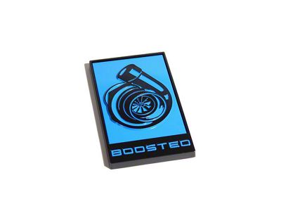 Coyote Badge Shop GT350R Style Boosted Turbo Emblem; Black with Grabber Blue Fill (Universal; Some Adaptation May Be Required)