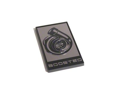 Coyote Badge Shop GT350R Style Boosted Turbo Emblem; Black with Grey Fill (Universal; Some Adaptation May Be Required)