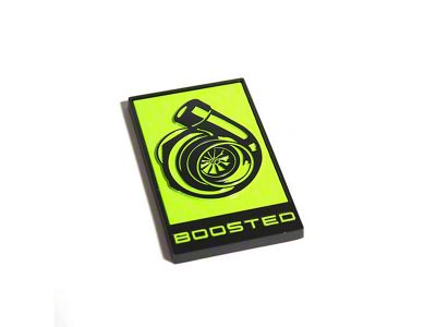 Coyote Badge Shop GT350R Style Boosted Turbo Emblem; Black with Lime Green Fill (Universal; Some Adaptation May Be Required)