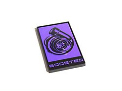 Coyote Badge Shop GT350R Style Boosted Turbo Emblem; Black with Purple Fill (Universal; Some Adaptation May Be Required)