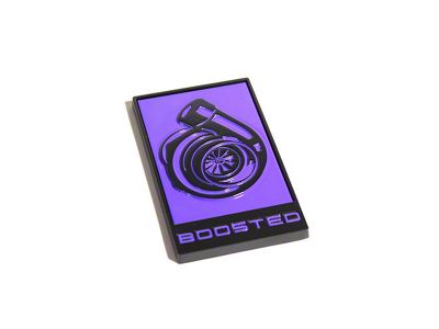 Coyote Badge Shop GT350R Style Boosted Turbo Emblem; Black with Purple Fill (Universal; Some Adaptation May Be Required)