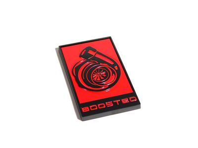 Coyote Badge Shop GT350R Style Boosted Turbo Emblem; Black with Red Fill (Universal; Some Adaptation May Be Required)
