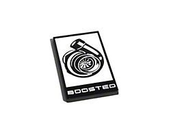 Coyote Badge Shop GT350R Style Boosted Turbo Emblem; Black with White Fill (Universal; Some Adaptation May Be Required)