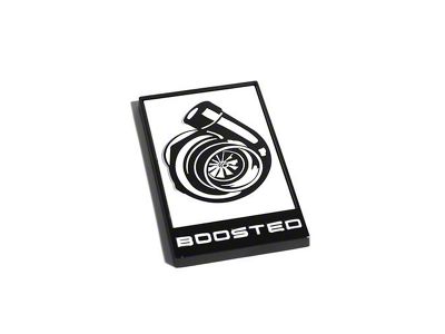 Coyote Badge Shop GT350R Style Boosted Turbo Emblem; Black with White Fill (Universal; Some Adaptation May Be Required)