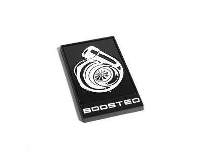 Coyote Badge Shop GT350R Style Boosted Turbo Emblem; Black with White (Universal; Some Adaptation May Be Required)