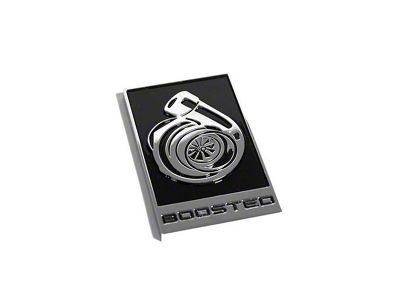 Coyote Badge Shop GT350R Style Boosted Turbo Emblem; Chrome with Black Fill (Universal; Some Adaptation May Be Required)