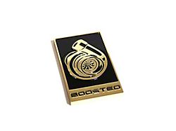 Coyote Badge Shop GT350R Style Boosted Turbo Emblem; Gold with Black Fill (Universal; Some Adaptation May Be Required)