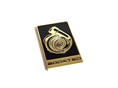 Coyote Badge Shop GT350R Style Boosted Turbo Emblem; Gold with Black Fill (Universal; Some Adaptation May Be Required)