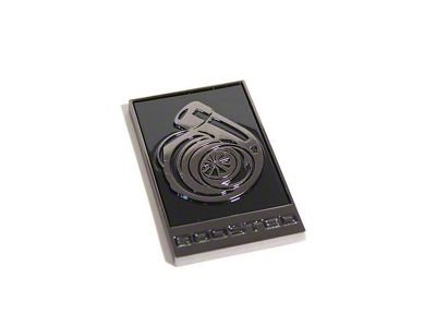 Coyote Badge Shop GT350R Style Boosted Turbo Emblem; Gunmetal with Black Fill (Universal; Some Adaptation May Be Required)