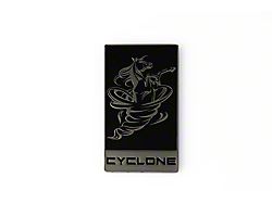 Coyote Badge Shop GT350R Style Cyclone Horse Badges; Chrome with Black Fill (15-17 Mustang V6)