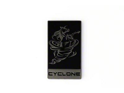 Coyote Badge Shop GT350R Style Cyclone Horse Badges; Chrome with Black Fill (15-17 Mustang V6)