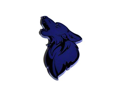 Coyote Badge Shop GT500 Style V1 Floating Coyote Badge; Black with Dark Blue Fill (Universal; Some Adaptation May Be Required)