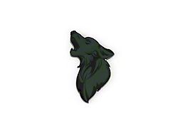 Coyote Badge Shop GT500 Style V1 Floating Coyote Badge; Black with Green Fill (Universal; Some Adaptation May Be Required)