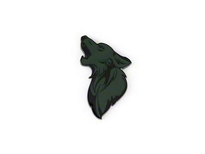 Coyote Badge Shop GT500 Style V1 Floating Coyote Badge; Black with Green Fill (Universal; Some Adaptation May Be Required)