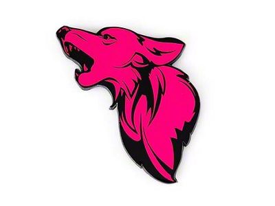 Coyote Badge Shop GT500 Style V1 Floating Coyote Badge; Black with Pink Fill (Universal; Some Adaptation May Be Required)
