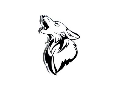 Coyote Badge Shop GT500 Style V1 Floating Coyote Badge; Black with White (Universal; Some Adaptation May Be Required)