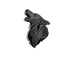 Coyote Badge Shop GT500 Style V1 Floating Coyote Badge; Chrome with Black Fill (Universal; Some Adaptation May Be Required)