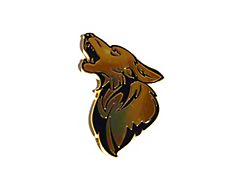 Coyote Badge Shop GT500 Style V1 Floating Coyote Badge; Gold with Black Fill (Universal; Some Adaptation May Be Required)