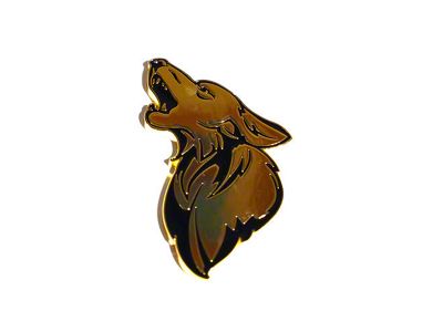 Coyote Badge Shop GT500 Style V1 Floating Coyote Badge; Gold with Black Fill (Universal; Some Adaptation May Be Required)
