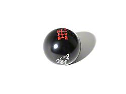 Coyote Badge Shop Metal 6-Speed Shift Knob with Coyote Logo; Black/Red (15-25 Mustang GT, Dark Horse)