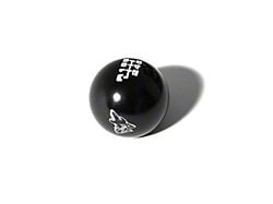 Coyote Badge Shop Metal 6-Speed Shift Knob with Coyote Logo; Black/White (15-25 Mustang GT, Dark Horse)