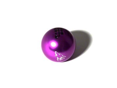 Coyote Badge Shop Metal 6-Speed Shift Knob with Coyote Logo; Purple/Black (15-25 Mustang GT, Dark Horse)