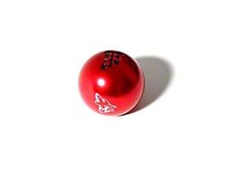 Coyote Badge Shop Metal 6-Speed Shift Knob with Coyote Logo; Red/Black (15-25 Mustang GT, Dark Horse)