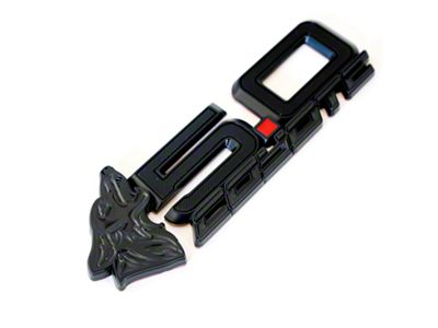 Coyote Badge Shop S650 Style V4 Coyote Fender Badges; Blackout (15-26 Mustang GT, Dark Horse)