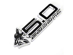 Coyote Badge Shop S650 Style V4 Coyote Fender Badges; Chrome with Black Fill (15-26 Mustang GT, Dark Horse)