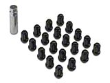 Black 6-Spline Nut Kit; 14mm x 1.5; Set of 20 (08-23 Challenger)