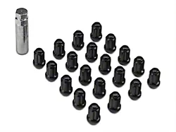 Black 6-Spline Nut Kit; 14mm x 1.5; Set of 20 (08-23 Challenger)
