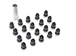 Black 6-Spline Nut Kit; 14mm x 1.5; Set of 20 (06-23 Charger)