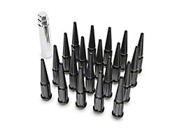 Black Spike Lug Nut Kit; 14mm x 1.5; Set of 20 (06-23 Charger)