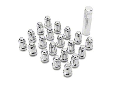 Chrome 6-Spline Lug Nut Kit; 14mm x 1.5; Set of 20 (06-23 Charger)