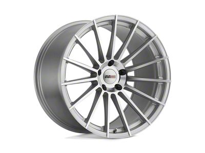 Cray Mako Silver with Mirror Cut Face Wheel; 20x9; 38mm Offset (16-24 Camaro, Excluding SS w/ 6-Piston Front Calipers & ZL1)