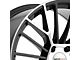 Cray Astoria Gloss Black with Mirror Cut Face Wheel; Front Only; 18x9.5 (05-13 Corvette C6 Base)