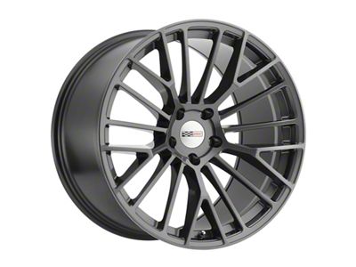Cray Astoria High Gloss Gunmetal Wheel; Rear Only; 20x11; 76mm Offset (14-19 Corvette C7 Grand Sport, Stingray)